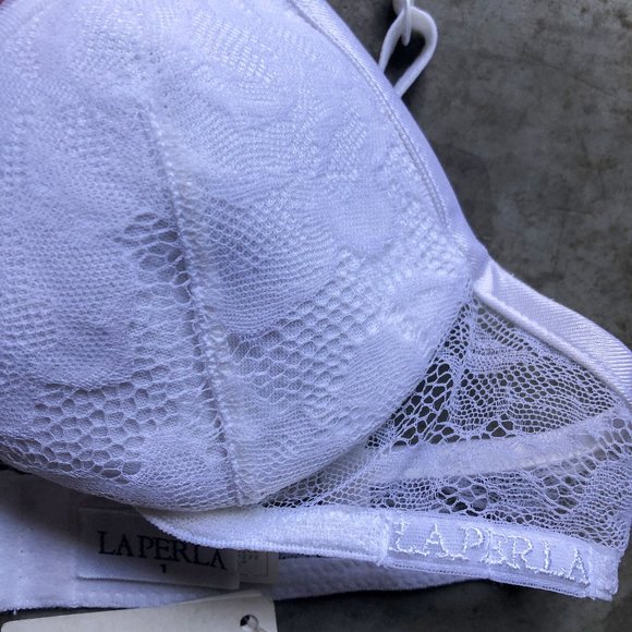 new LA PERLA white lace underwire bra Sz 32B - Picture 3 of 6